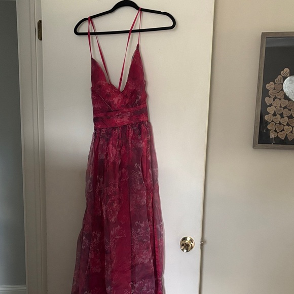 Lulus Dresses & Skirts - Lulu's Vibrant Red Floral Dress